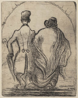 KG 1985 107
          <br/>
          Wandelend paar, op de rug gezien
          <br/>
          <em>Smalhout, Elias (1889-1939)</em>